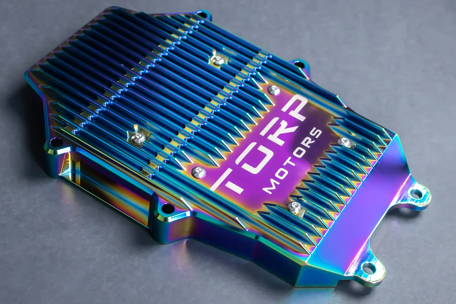 Oil Slick anodized TORP heatsink for the SurRon Ultra Bee