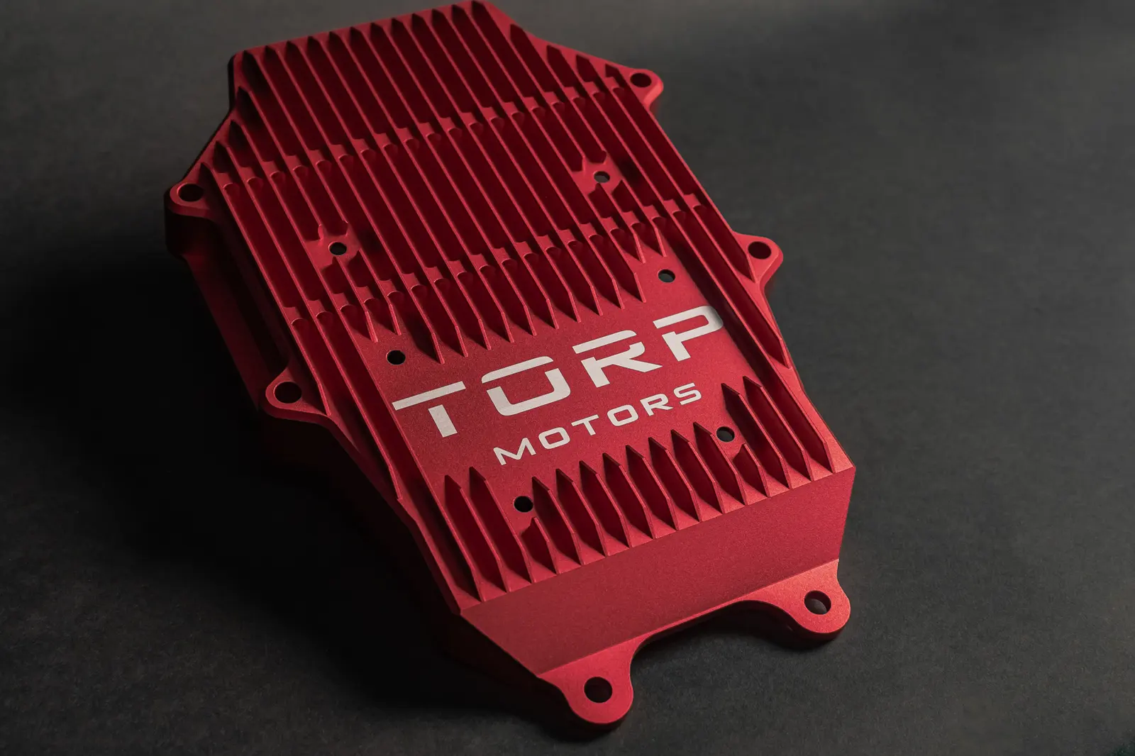 Red anodized TORP heatsink for the SurRon Ultra Bee